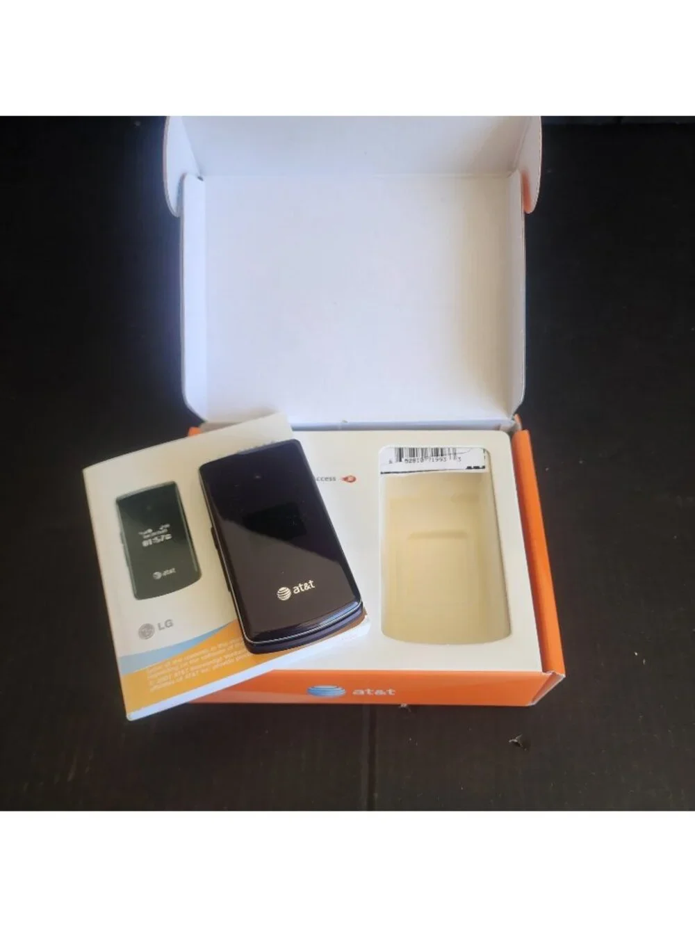 Vintage LG CU515 Flip Phone - AT&T Wireless - Black Original Box & Manual